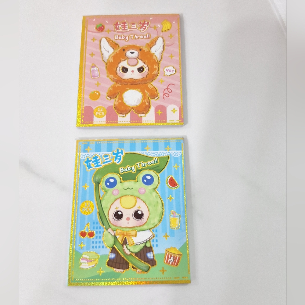 Baby Three Set of 2 Small Sticker Books, 12 Pages In Each Book, New